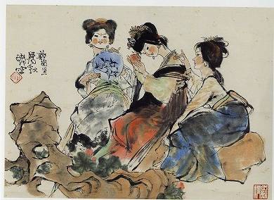 <span class="tw-text-xs tw-font-semibold">程十髪</span><span class="tw-text-sm tw-font-semibold">「仕女図」</span>