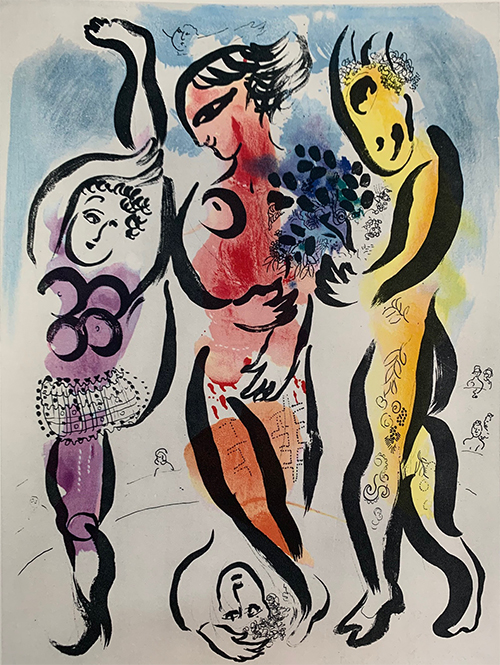 <span class="tw-text-xs tw-font-semibold">マルク・シャガール</span><span class="tw-text-sm tw-font-semibold">「THE THREE ACROBATS」</span>