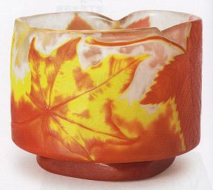 ガレ「楓文花器」