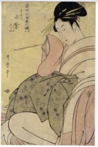 歌麿「当時全盛美人揃 小紫」