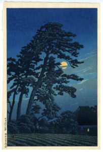 川瀬巴水「東京二十景 馬込の月」