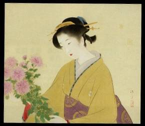 鏑木清方「紅菊」