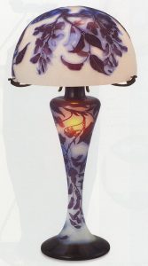 ガレ「藤文ランプ」