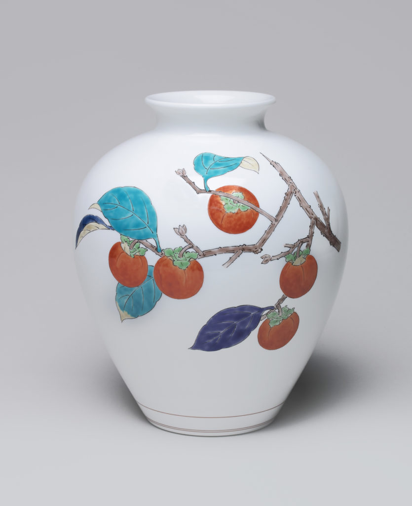 十四代酒井田柿右衛門「濁手柿文花瓶」