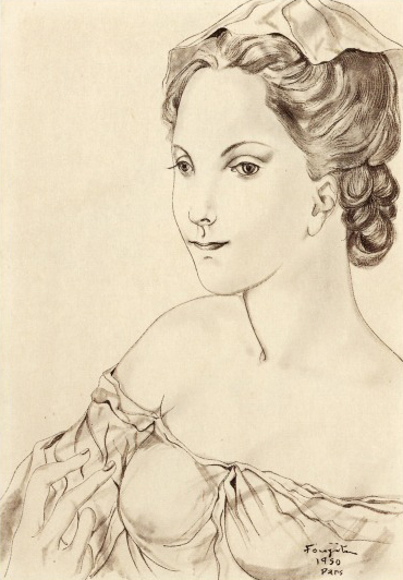 <span class="tw-text-xs tw-font-semibold">藤田嗣治</span><span class="tw-text-sm tw-font-semibold">「若い女」</span>