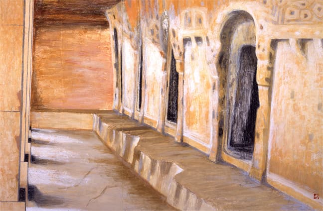 秋野不矩_ウダヤギリ僧房Ⅰ