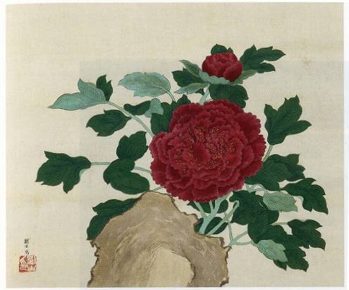 <span class="tw-text-xs tw-font-semibold">岸田劉生</span><span class="tw-text-sm tw-font-semibold">「牡丹圖」</span>