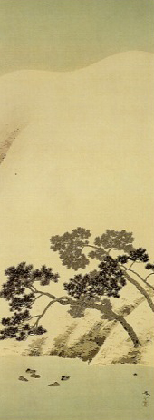 <span class="tw-text-xs tw-font-semibold">菱田春草</span><span class="tw-text-sm tw-font-semibold">「雪の朝」</span>