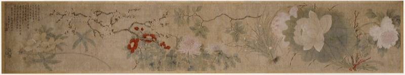 <span class="tw-text-xs tw-font-semibold">惲寿平（惲格）</span><span class="tw-text-sm tw-font-semibold">「四時花卉図」</span>