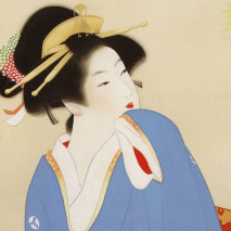 上村松園「わ可葉頃」(部分)