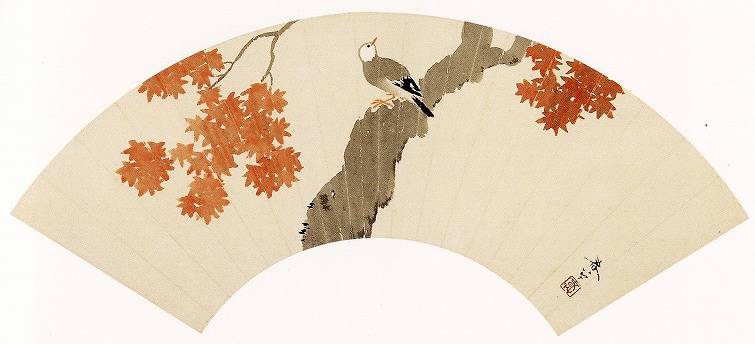 <span class="tw-text-xs tw-font-semibold">菱田春草</span><span class="tw-text-sm tw-font-semibold">「紅葉小禽」</span>