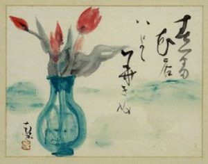 堅山南風] 9917 鑑定付 絵画 日本画 「オトメツバキ」 2号 在銘