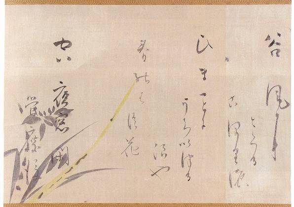 <span class="tw-text-xs tw-font-semibold">本阿弥光悦</span><span class="tw-text-sm tw-font-semibold">「菖蒲下図和歌巻断簡」</span>
