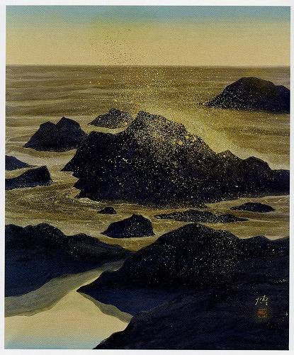 <span class="tw-text-xs tw-font-semibold">千住博</span><span class="tw-text-sm tw-font-semibold">「インド洋の朝」</span>