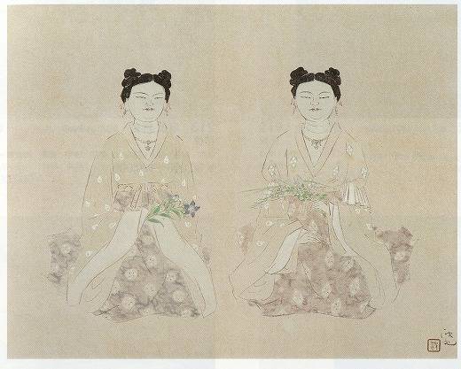 <span class="tw-text-xs tw-font-semibold">入江波光</span><span class="tw-text-sm tw-font-semibold">「萩桔梗　倣法隆寺塑像」</span>