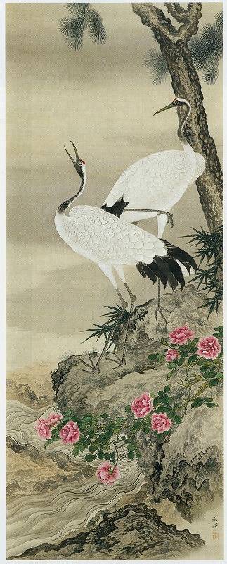 <span class="tw-text-xs tw-font-semibold">岡本秋暉</span><span class="tw-text-sm tw-font-semibold">「不老長春双鶴」</span>