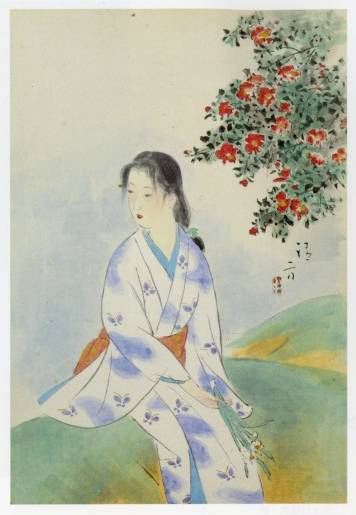 鏑木清方「陽春の丘」