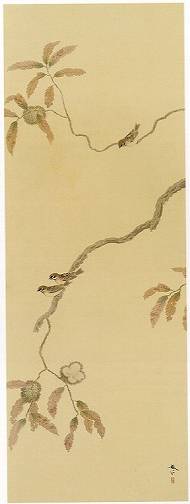 <span class="tw-text-xs tw-font-semibold">菱田春草</span><span class="tw-text-sm tw-font-semibold">「栗ニ雀之図」</span>