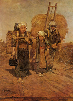 浅井忠 『農婦帰路』 1887年