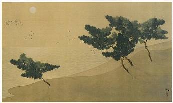 <span class="tw-text-xs tw-font-semibold">菱田春草</span><span class="tw-text-sm tw-font-semibold">「海辺之月」</span>