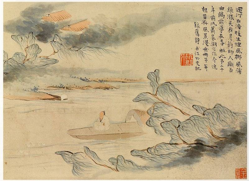<span class="tw-text-xs tw-font-semibold">金農（金冬心）</span><span class="tw-text-sm tw-font-semibold">「柳蔭閒泛」</span>