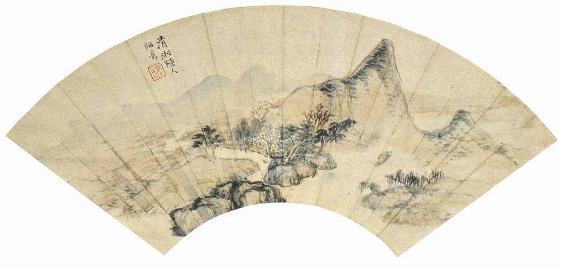 <span class="tw-text-xs tw-font-semibold">石濤</span><span class="tw-text-sm tw-font-semibold">「秋渓泛艇」</span>