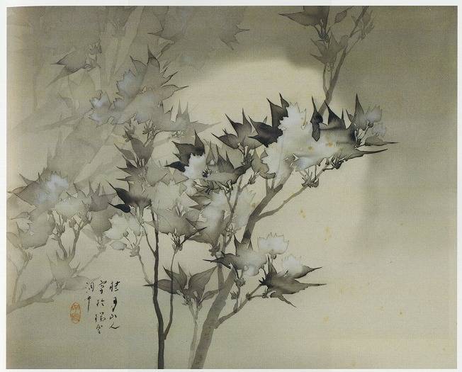 松林桂月「月夜桜花」