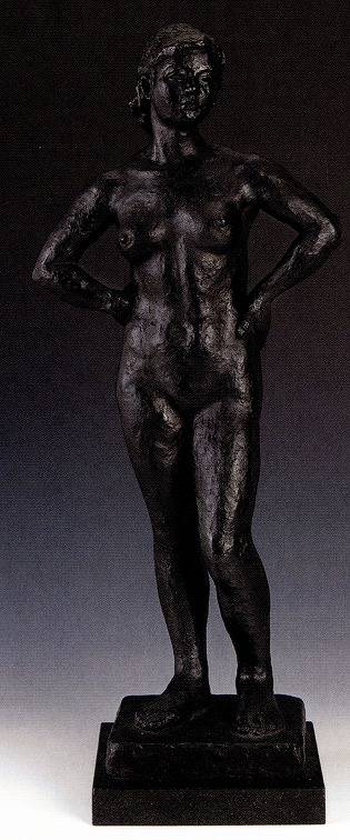 <span class="tw-text-xs tw-font-semibold">清水多嘉示</span><span class="tw-text-sm tw-font-semibold">「女の立像」</span>