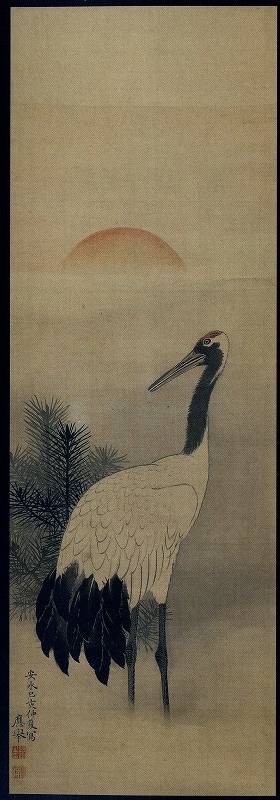 <span class="tw-text-xs tw-font-semibold">円山応挙</span><span class="tw-text-sm tw-font-semibold">「鶴」</span>