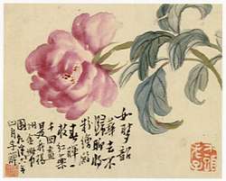 李鱓「花卉図」（1753）