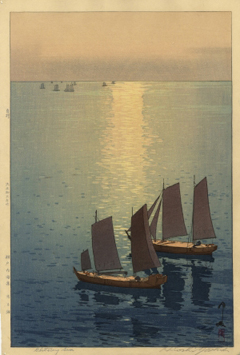<span class="tw-text-xs tw-font-semibold">吉田博</span><span class="tw-text-sm tw-font-semibold">「瀬戸内海集 光る海」</span>