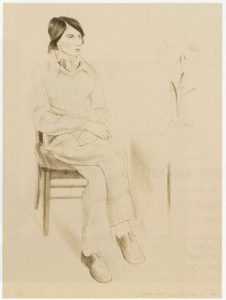 デイヴィッド・ホックニー「Eve Marie（M.C.A.T.156)」