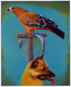 奥谷博「鵟と犬」