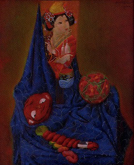<span class="tw-text-xs tw-font-semibold">奥谷博</span><span class="tw-text-sm tw-font-semibold">「羽子板」</span>