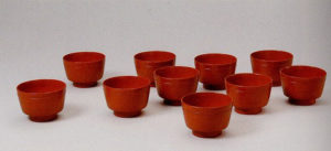 松田権六「朱漆豆子　拾個」