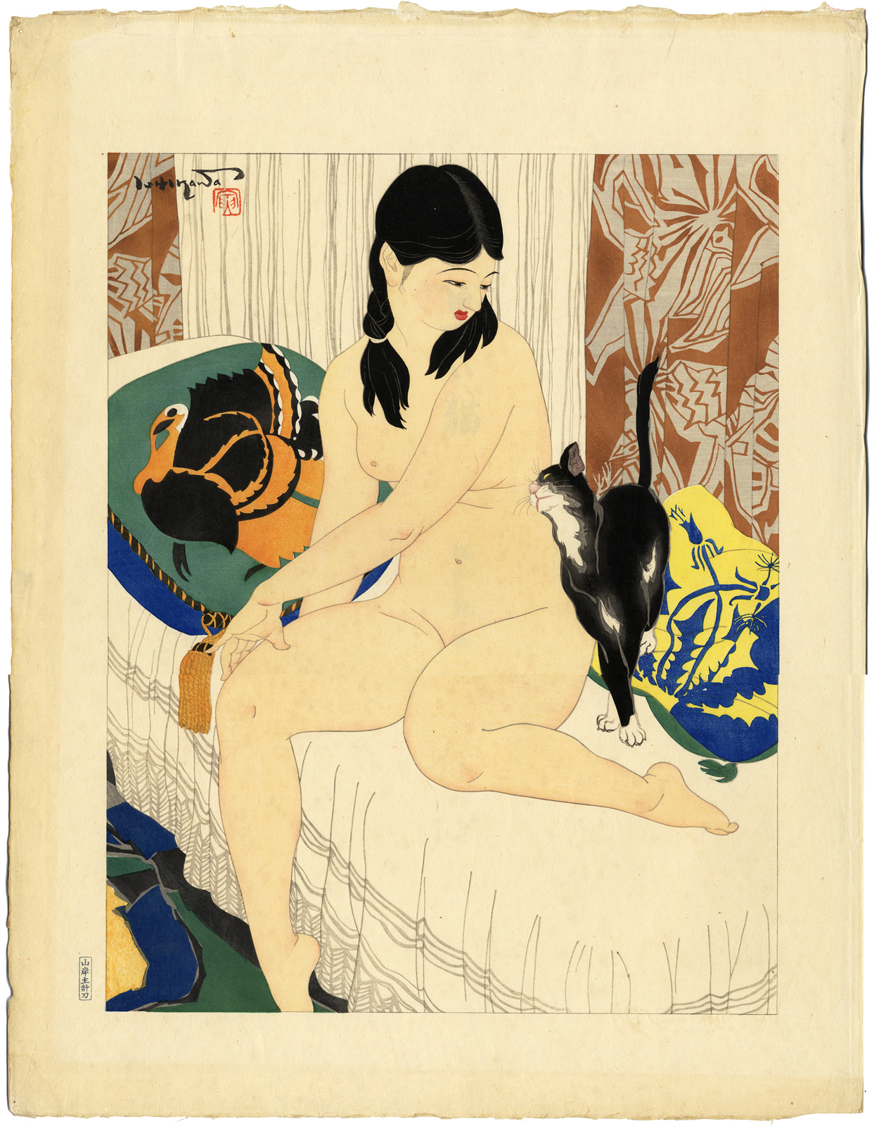 <span class="tw-text-xs tw-font-semibold">石川寅治</span><span class="tw-text-sm tw-font-semibold">「裸女十種　黒い猫」</span>