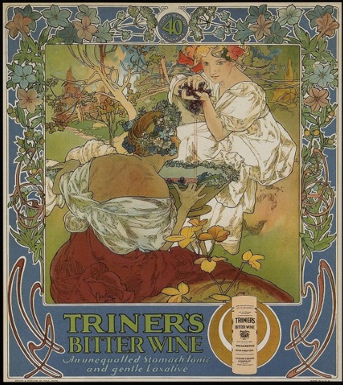 <span class="tw-text-xs tw-font-semibold">ミュシャ</span><span class="tw-text-sm tw-font-semibold">「TRINER`S BITTER WINE」</span>
