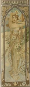 ミュシャ「昼の輝き：連作「四つの時の流れ」より」