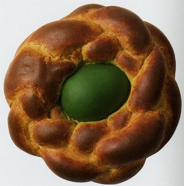 ジェフ・クーンズ「BREAD with Egg(GREEN)」