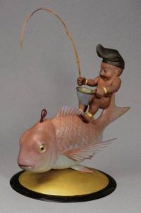 薮内佐斗司「金掬い恵比須童子」