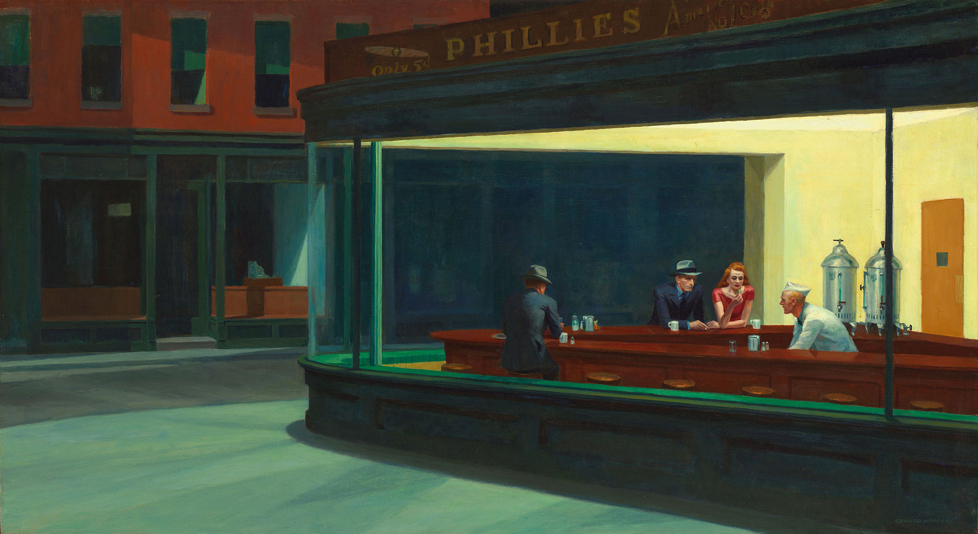 <span class="tw-text-xs tw-font-semibold">エドワード・ホッパー</span><span class="tw-text-sm tw-font-semibold">「Nighthawks」</span>