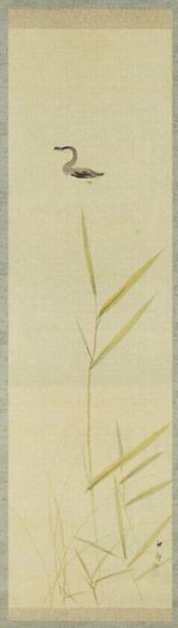 <span class="tw-text-xs tw-font-semibold">小早川秋聲</span><span class="tw-text-sm tw-font-semibold">「水禽図」</span>