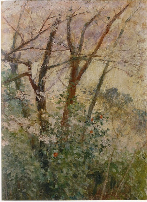 <span class="tw-text-xs tw-font-semibold">黒田清輝</span><span class="tw-text-sm tw-font-semibold">「山桜」</span>
