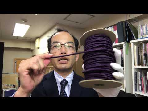 【美術マメ知識】額の紐は伸縮性・強度がある特殊なヒモを使用しています