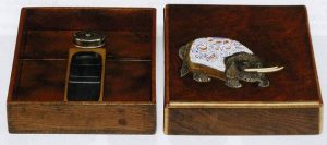 小川破笠「象蒔絵硯箱」