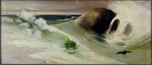 川村清雄「波」