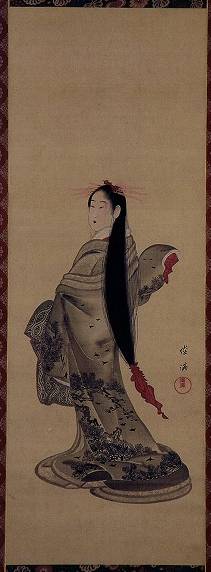 <span class="tw-text-xs tw-font-semibold">窪俊満</span><span class="tw-text-sm tw-font-semibold">「太夫洗髪図」</span>