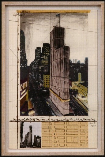 クリスト「Wrapped Building,Project for 1 Times Square,Allied Chemical Tower,New York」