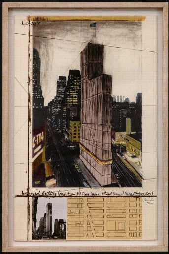 <span class="tw-text-xs tw-font-semibold">クリスト</span><span class="tw-text-sm tw-font-semibold">「Wrapped Building,Project for 1 Times Square,Allied Chemical Tower,New York」</span>