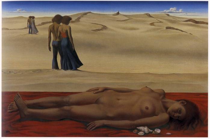 國領經郎「裸婦の横わたる風景」